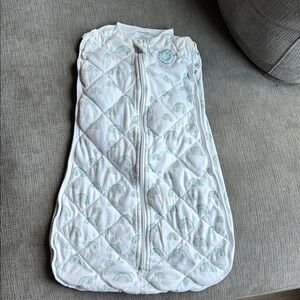 Cozy White and Green Kids Pajamas Sleep Sack